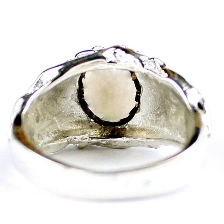 Sterling Silver Mens Ring Smoky Quartz SR168 Image 4