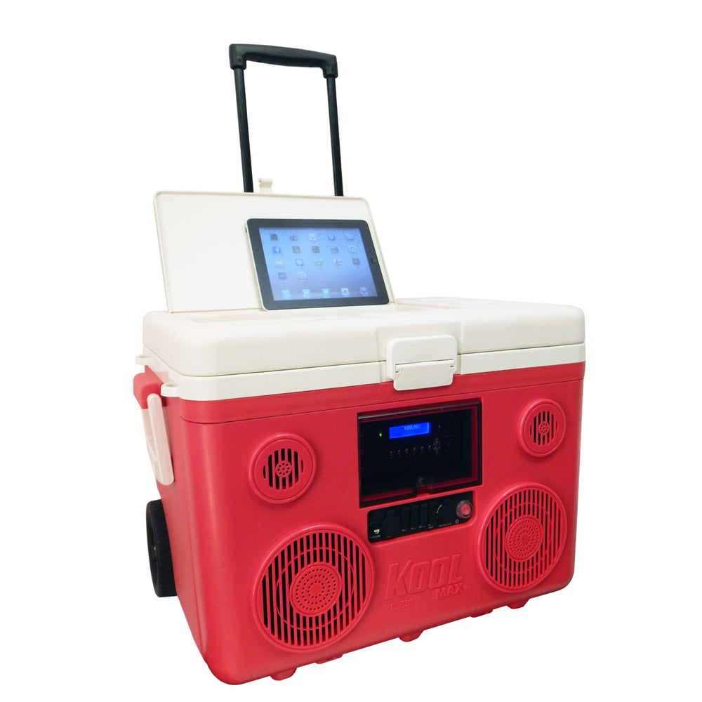 KoolMAX (Red) Bluetooth 40-Quart CoolerPortable PA and Charging Station Image 2