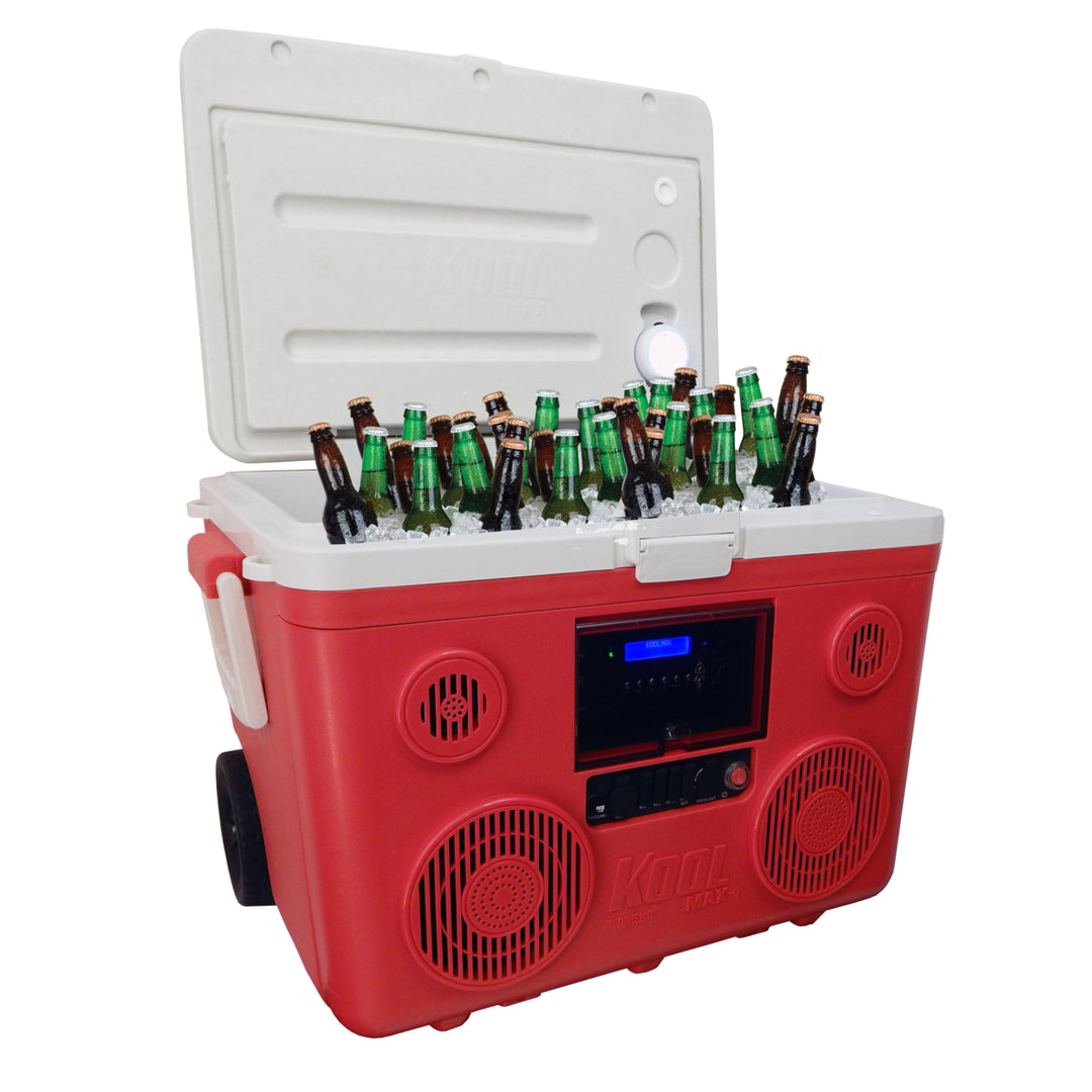 KoolMAX (Red) Bluetooth 40-Quart CoolerPortable PA and Charging Station Image 4