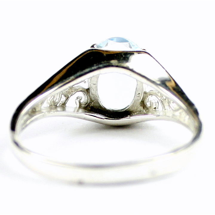 Sterling Silver Ladies Ring Aquamarine SR005 Image 4