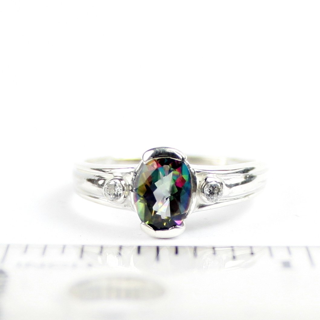 SR370 Mystic Fire Topaz 925 Sterling Silver Ladies Ring Image 4