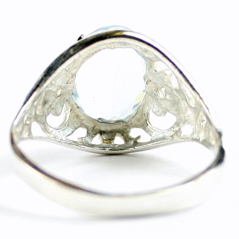 Sterling Silver Ladies Ring Aquamarine SR004 Image 4