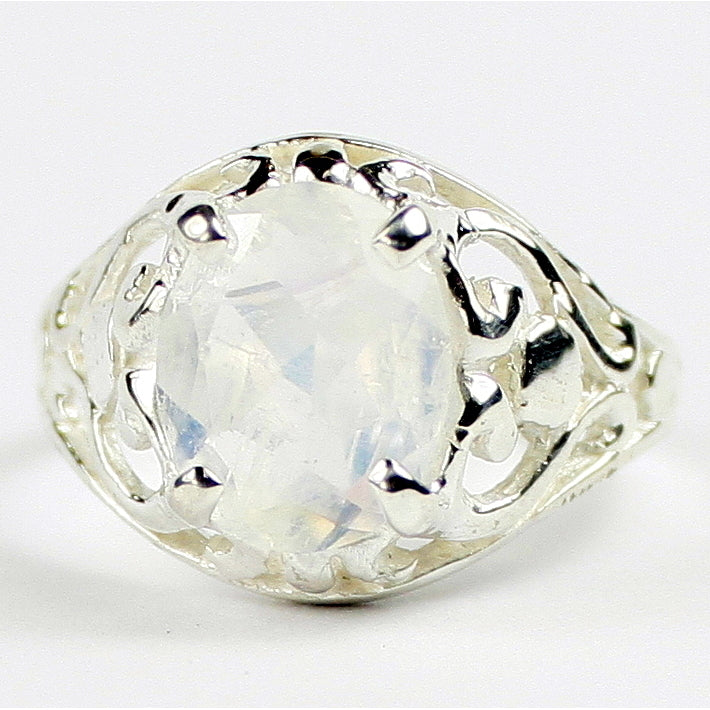 Sterling Silver Ladies Ring Rainbow Moonstone SR004 Image 1