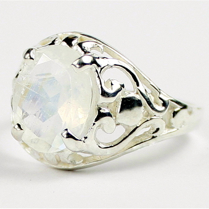 Sterling Silver Ladies Ring Rainbow Moonstone SR004 Image 2