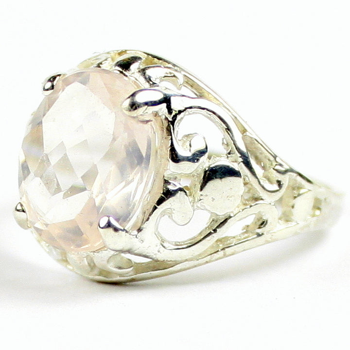 Sterling Silver Ladies Ring Rose Quartz SR004 Image 2