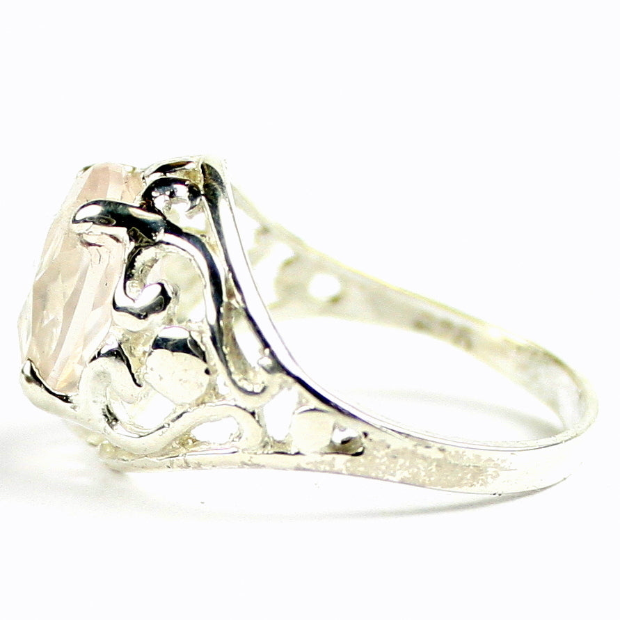 Sterling Silver Ladies Ring Rose Quartz SR004 Image 3