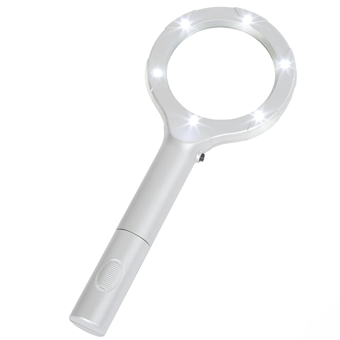 Stalwart 6 LED Handheld Magnifying Glass 4x Illumination 8.25 Inches Image 1