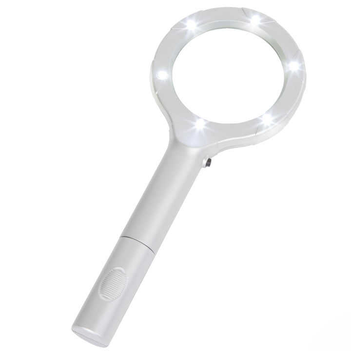 Stalwart 6 LED Handheld Magnifying Glass 4x Illumination 8.25 Inches Image 2