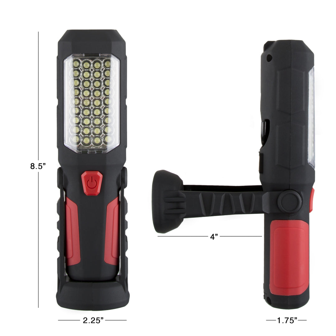 Stalwart 200 Lumen 37 LED Worklight Flashlight with Hook and Magnets Image 3