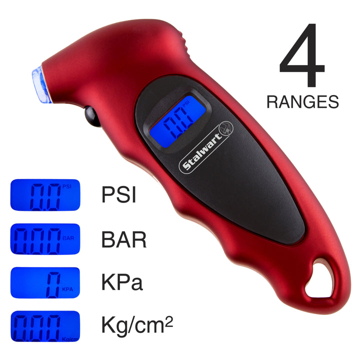 Stalwart Digital Tire Pressure Gauge 150 PSI with Lighted Display for Cars Bikes Image 3