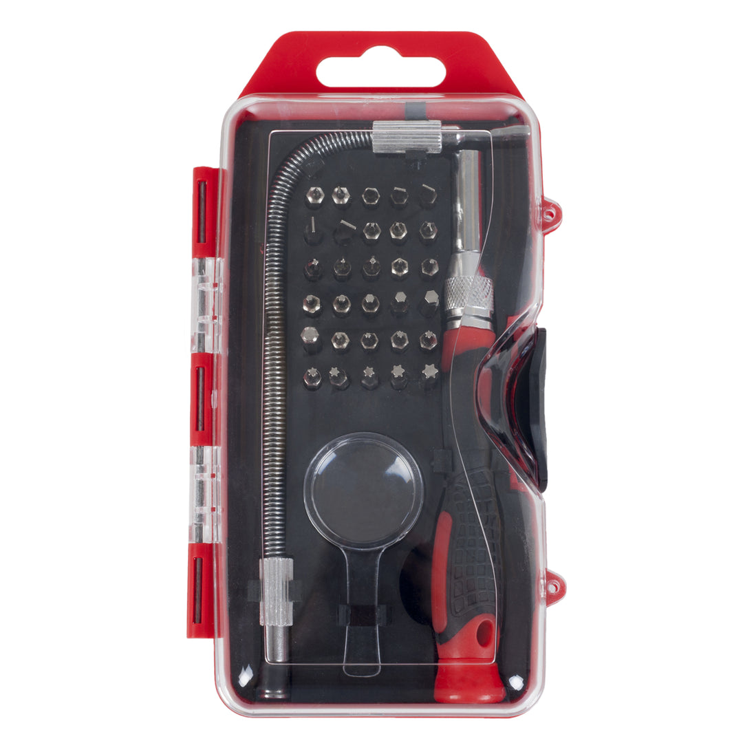 Stalwart 30 Pc Precision Screwdriver Set Flexible Shaft with Bits and Case Image 3