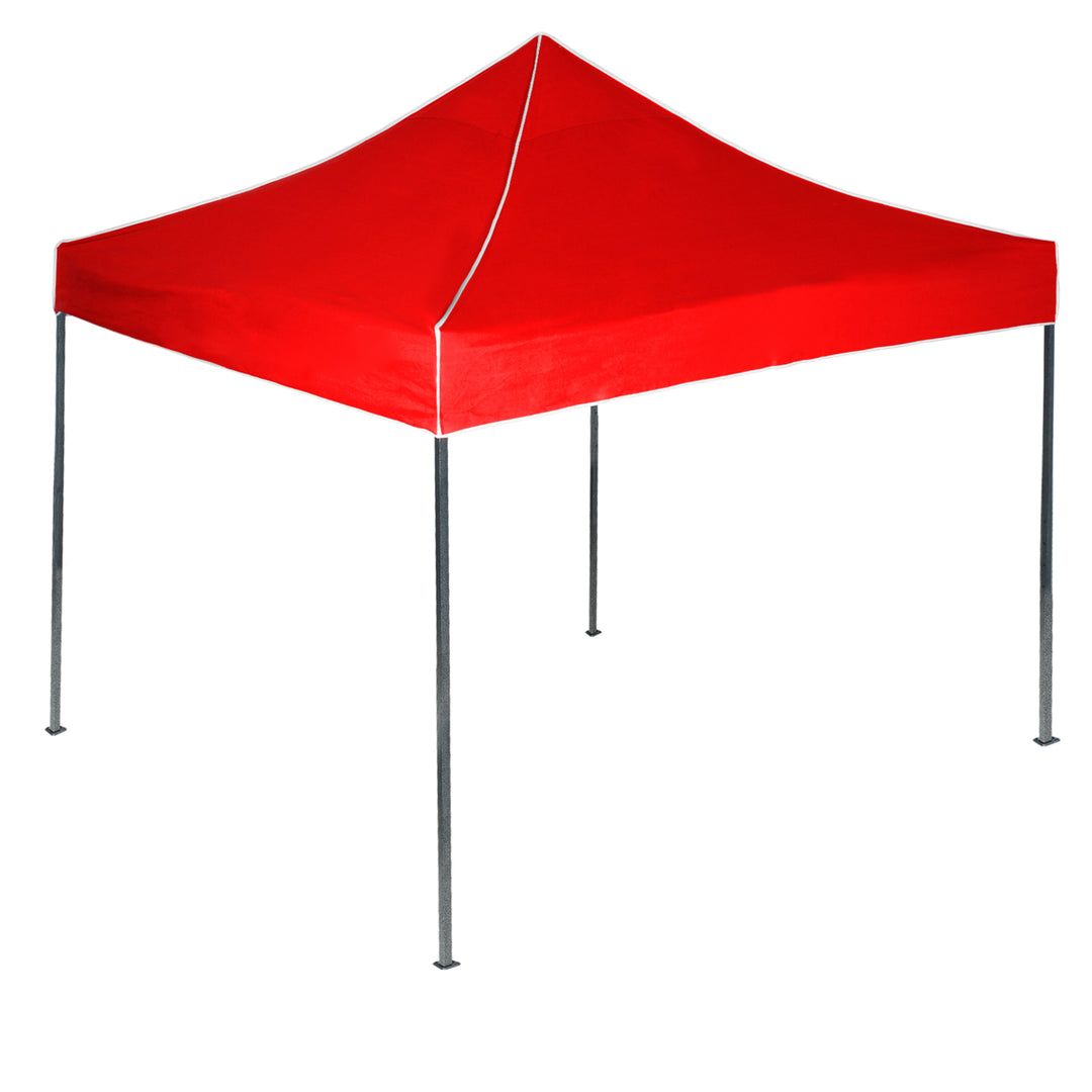 Red Top Pop-Up Instant Canopy Tent - 10 x 10 -  Large Outdoor Backyard Party Tent Image 3