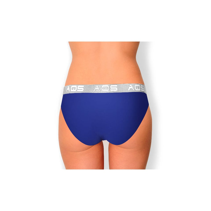 AQS Ladies Dark Blue Cotton Bikini Underwear - 3 Pack Three-pack of womens Image 3