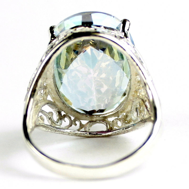 SR291 20x15mm 22ct Neptune Garden Topaz 925 Sterling Silver Ring Image 4