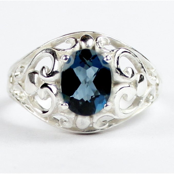 SR111 London Blue Topaz Sterling Silver Ladies Ring Image 1