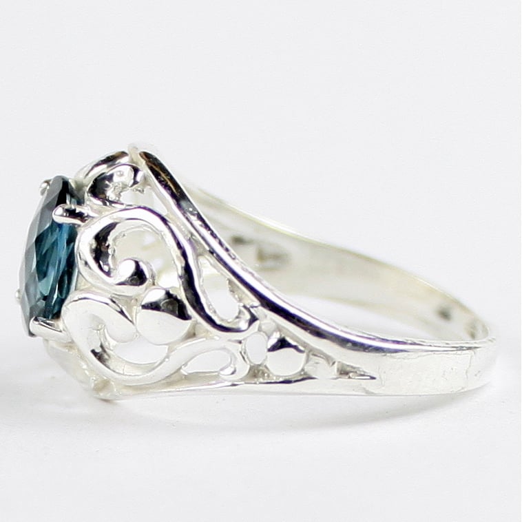 SR111 London Blue Topaz Sterling Silver Ladies Ring Image 3