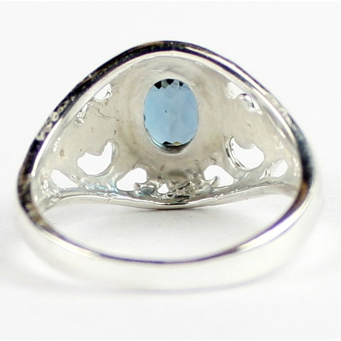 SR111 London Blue Topaz Sterling Silver Ladies Ring Image 4