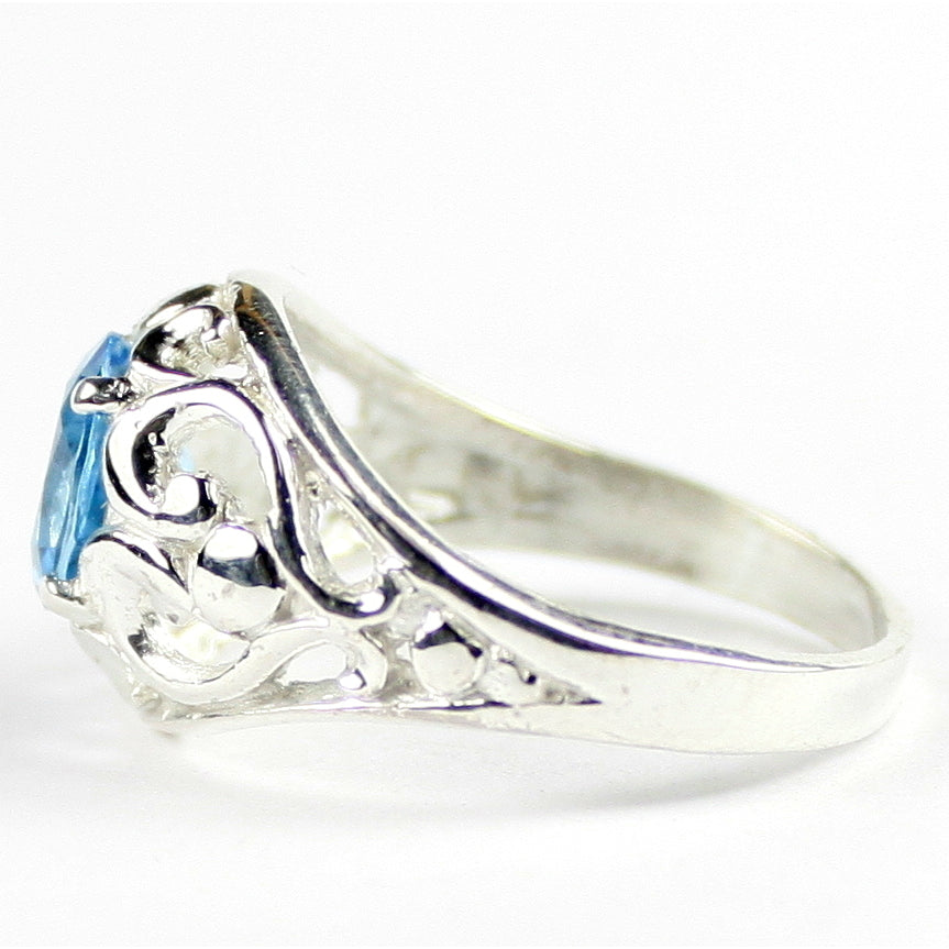 SR111 Swiss Blue Topaz Sterling Silver Ring Image 3