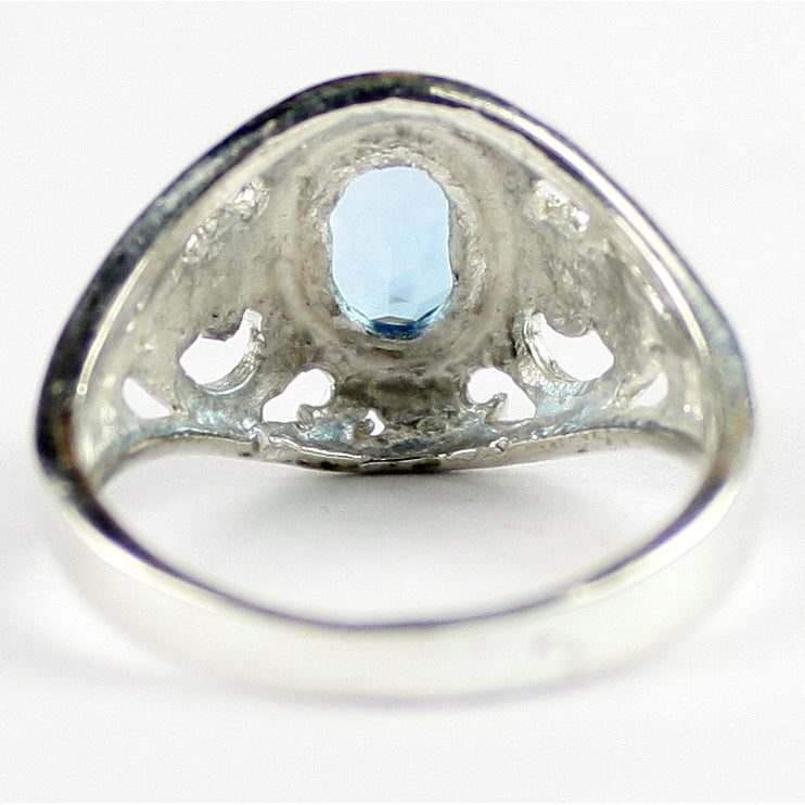 SR111 Swiss Blue Topaz Sterling Silver Ring Image 4