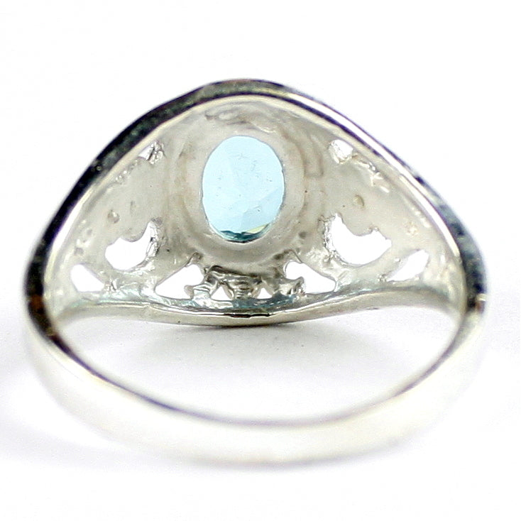 SR111 Paraiba Topaz Sterling Silver Ladies Ring Image 4