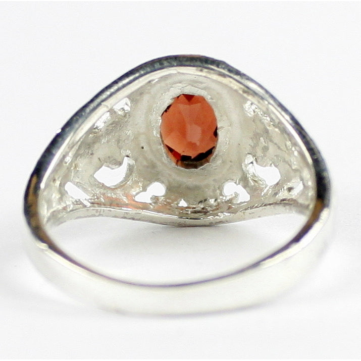 SR111 Mozambique Garnet Sterling Silver Ladies Ring Image 4