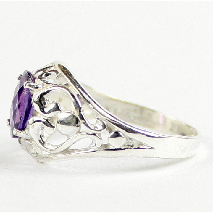 SR111 Amethyst Sterling Silver Ring Image 3