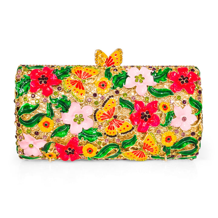 Dolli Butterfly Flora Crystal Clutch Dolli Glamorous clutch bag Stunning Image 1