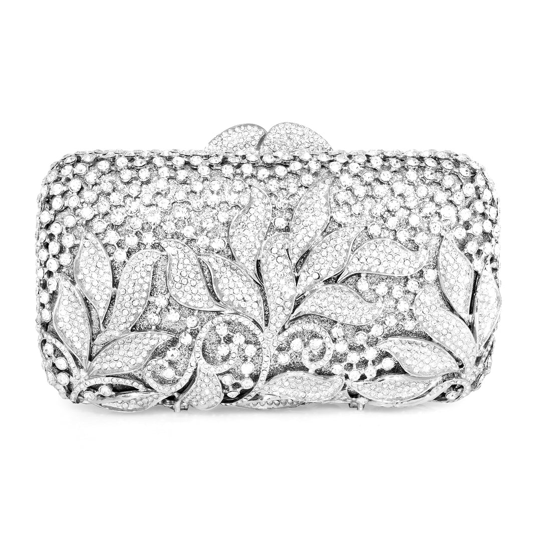 Dolli Classic Leaves Crystal Clutch Image 1