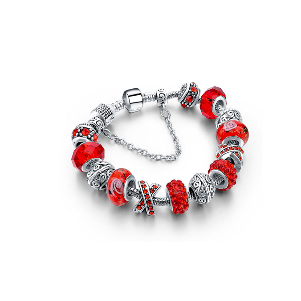 Murano Glass And Crystal Charm Bracelet Image 3
