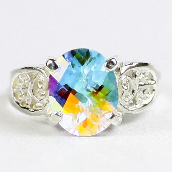 SR369 Mercury Mist Topaz 925 Sterling Silver Ladies Ring Image 1