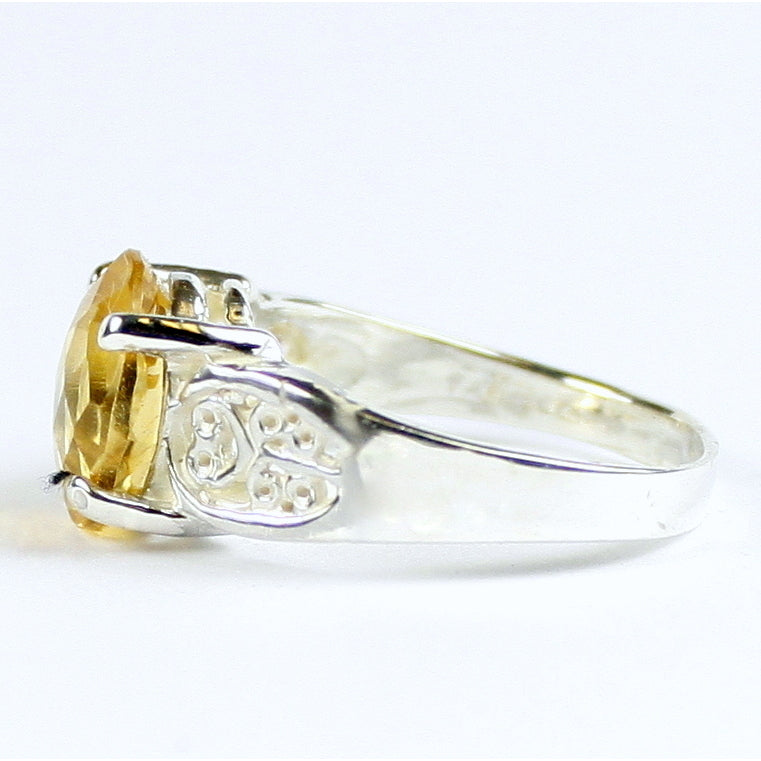 SR369 Citrine 925 Sterling Silver Ladies Ring Image 3