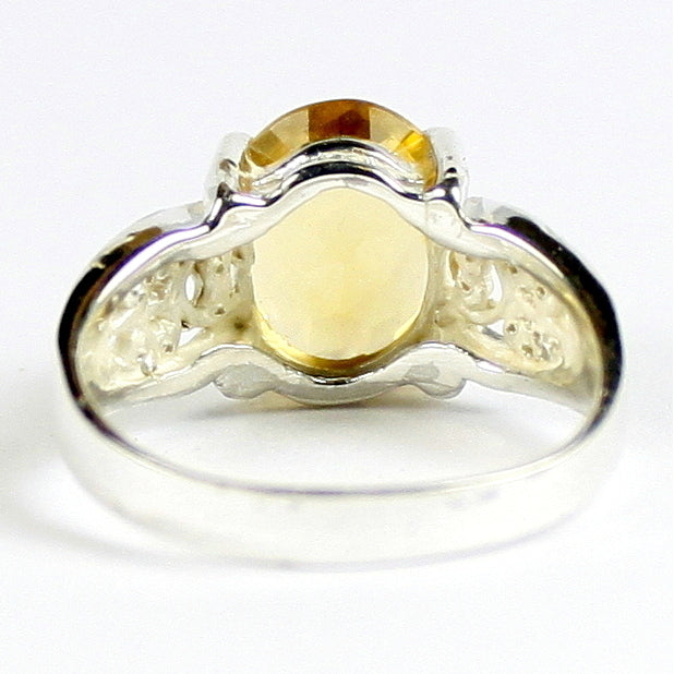 SR369 Citrine 925 Sterling Silver Ladies Ring Image 4