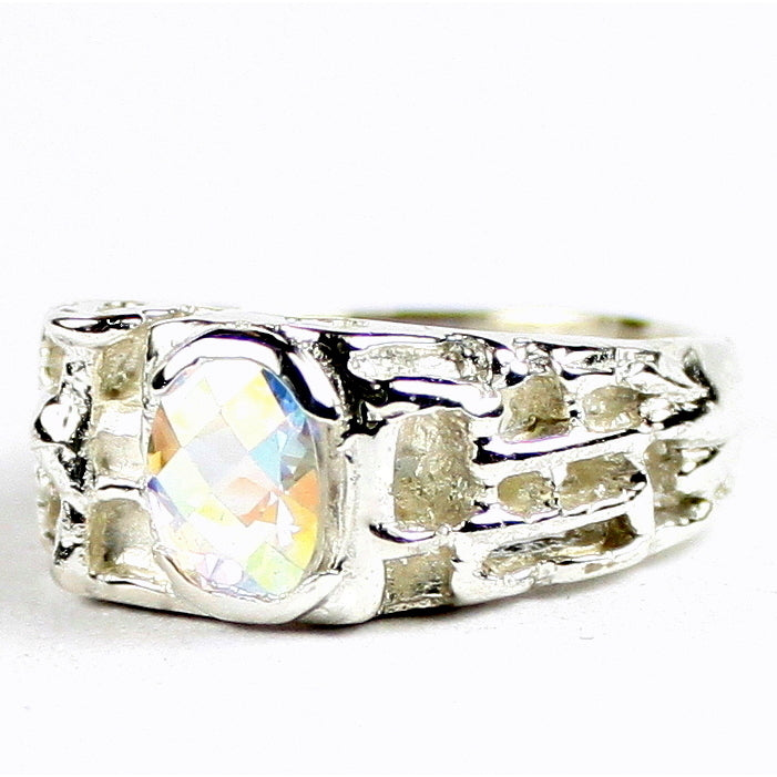 Sterling Silver Mens Ring Mercury Mist Topaz SR197 Image 2