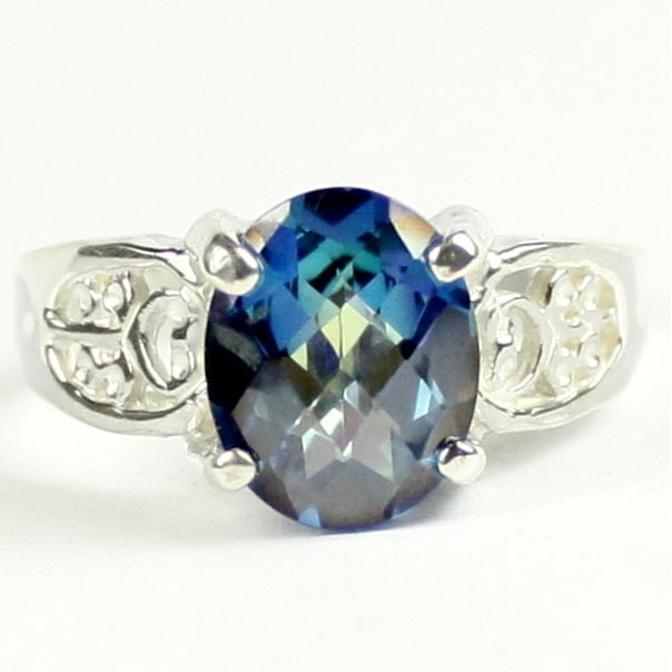 SR369 Neptune Garden Topaz 925 Sterling Silver Ladies Ring Image 1