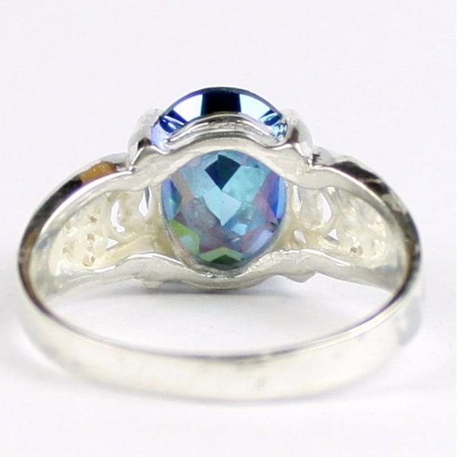 SR369 Neptune Garden Topaz 925 Sterling Silver Ladies Ring Image 4