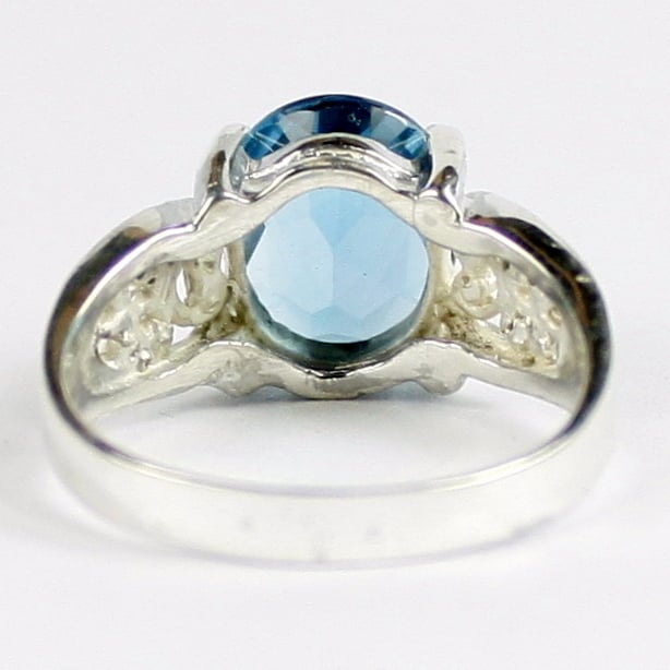 SR369 London Blue Topaz 925 Sterling Silver Ladies Ring Image 4