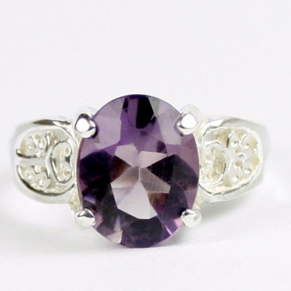 SR369 Amethyst 925 Sterling Silver Ladies Ring Image 1