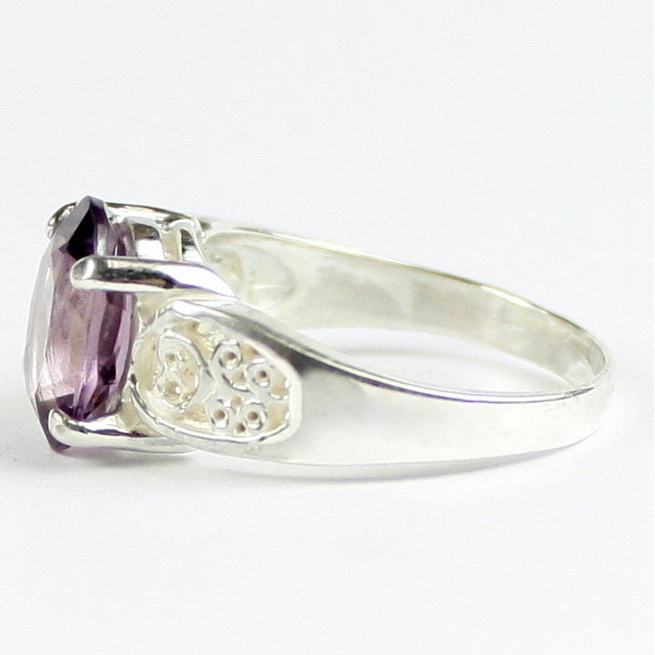 SR369 Amethyst 925 Sterling Silver Ladies Ring Image 3