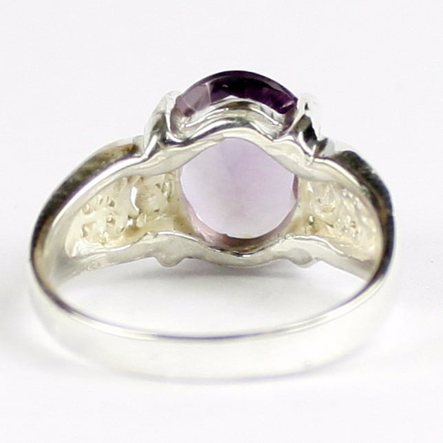 SR369 Amethyst 925 Sterling Silver Ladies Ring Image 4