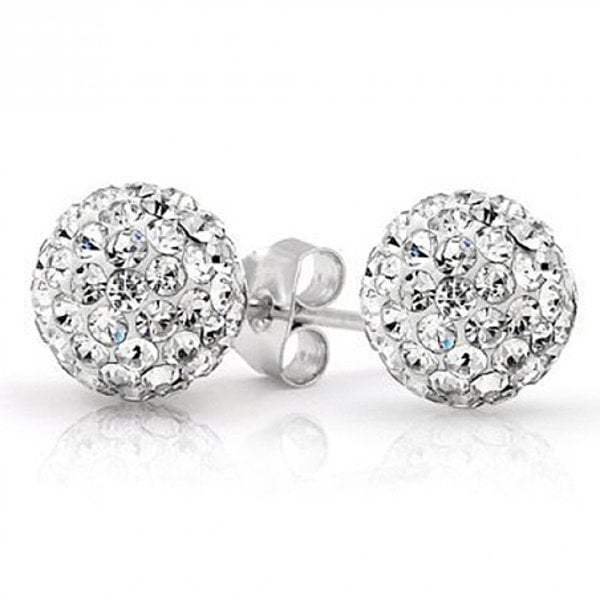 7 Pair Collection of White Gold + CZ Stud Earrings Image 2