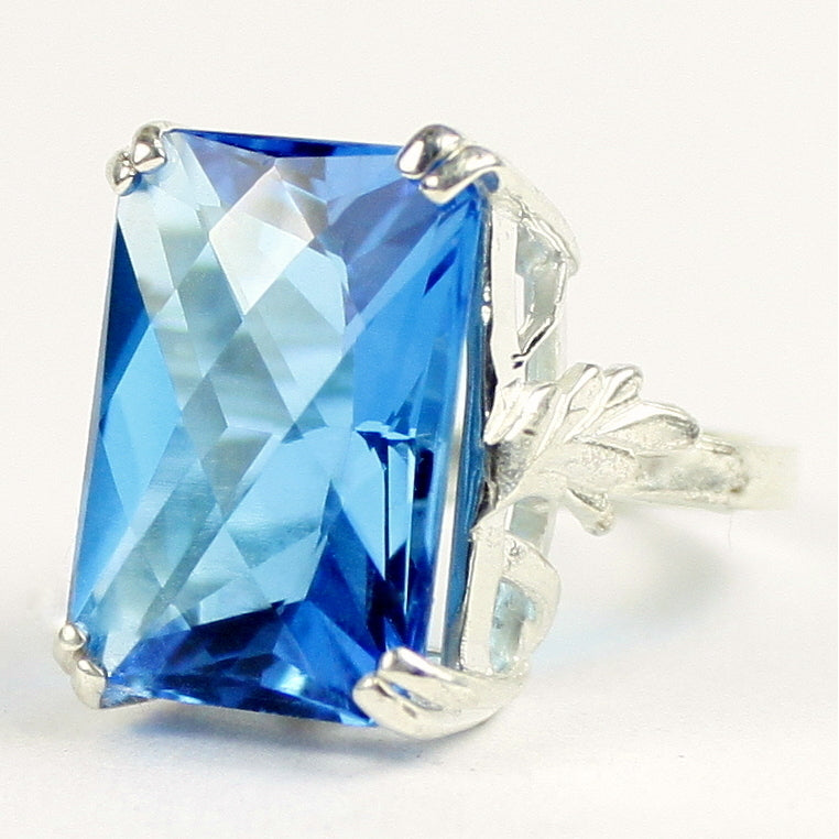 Sterling Silver Ring Swiss Blue Topaz SR039 Image 2