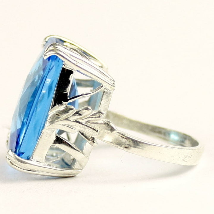 Sterling Silver Ring Swiss Blue Topaz SR039 Image 3