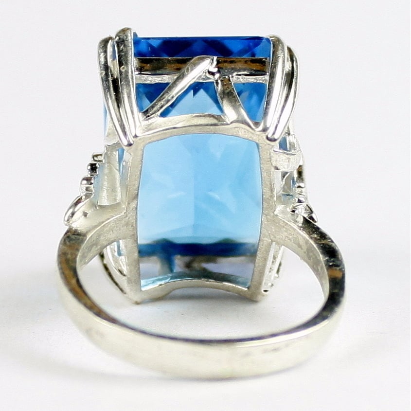 Sterling Silver Ring Swiss Blue Topaz SR039 Image 4