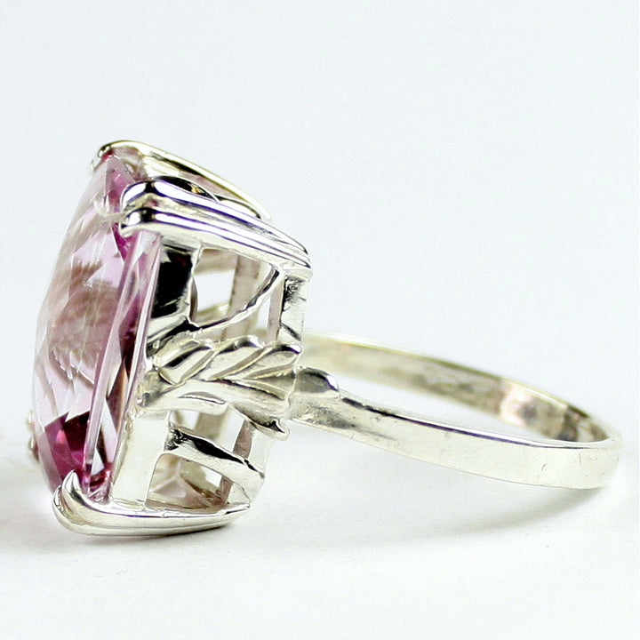 Sterling Silver Ladies Ring Pure Pink Topaz SR039 Image 3