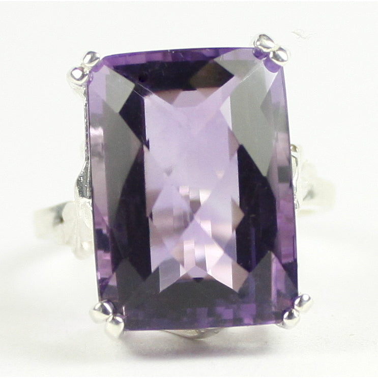 Sterling Silver Ring Amethyst SR039 Image 1