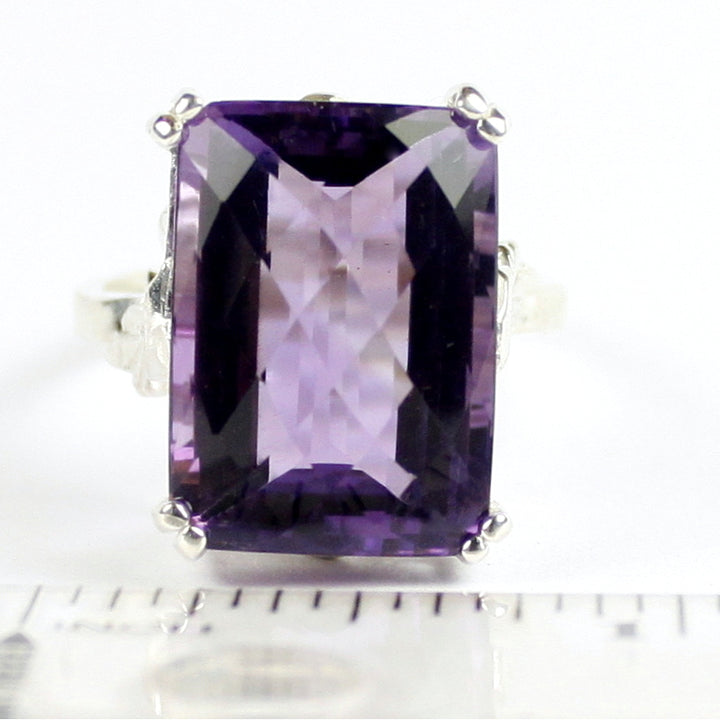 Sterling Silver Ring Amethyst SR039 Image 4