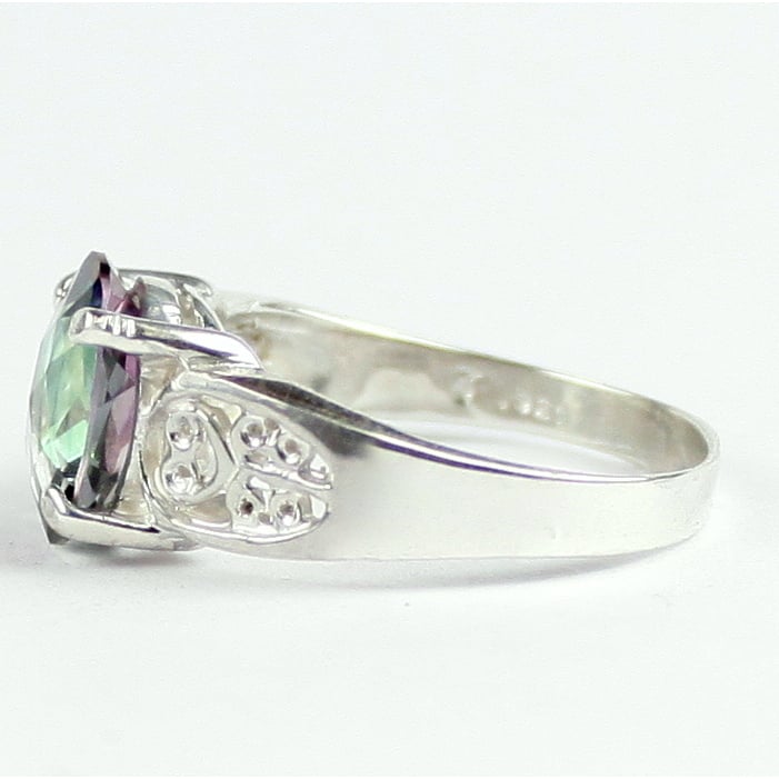 SR369 Mystic Fire Topaz 925 Sterling Silver Ring Image 3