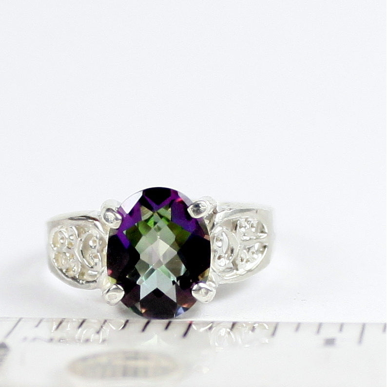 SR369 Mystic Fire Topaz 925 Sterling Silver Ring Image 4