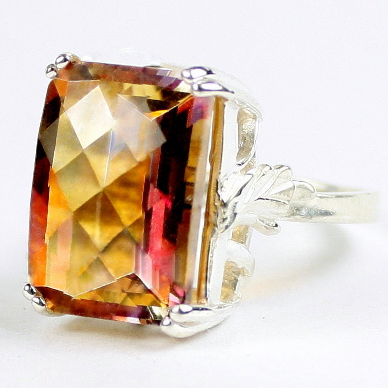 Sterling Silver Ladies Ring Twilight Fire Topaz SR039 Image 1