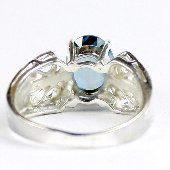 SR281 9x7mm London Blue Topaz 925 Sterling Silver Ladies Ring Image 4